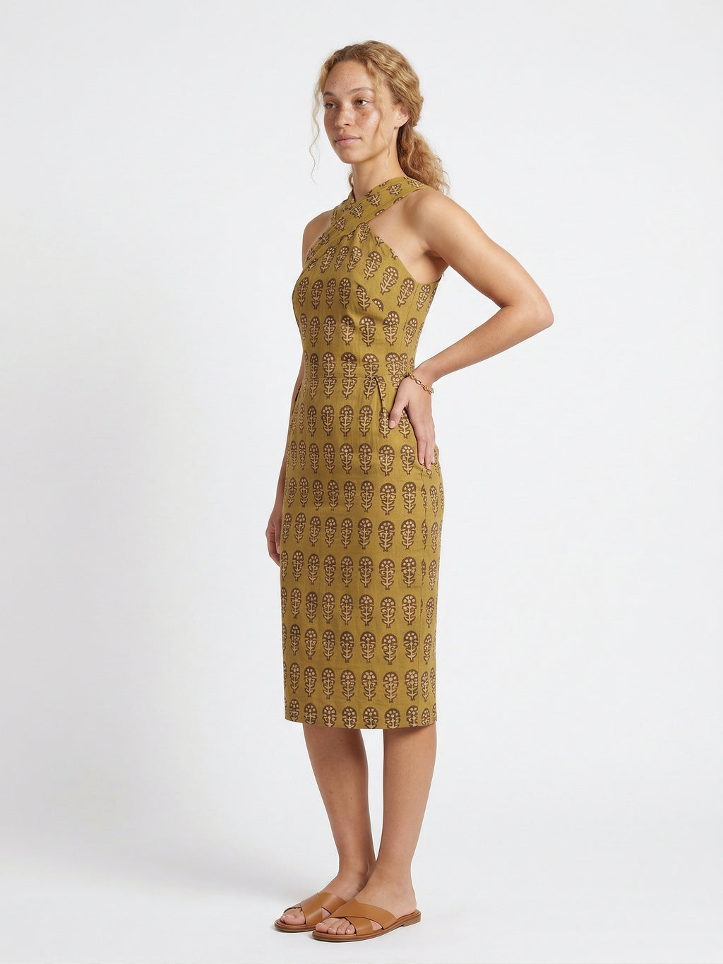 Halter Dress in Mustard