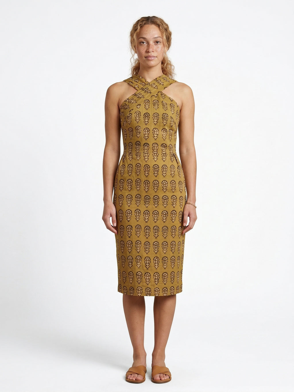 Halter Dress in Mustard